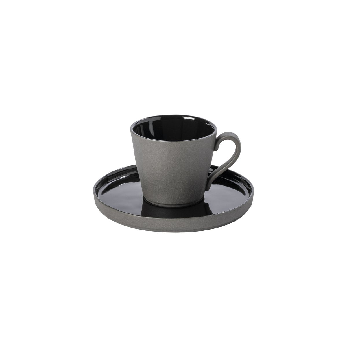 LAGOA ECO GRES - Teetasse und Untertasse LOCS 02 schwarz