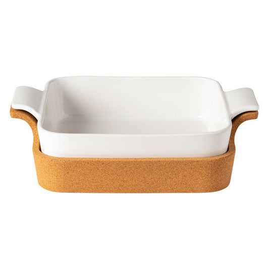 ENSEMBLE Square baker w/ cork tray 13 DQ 321 white