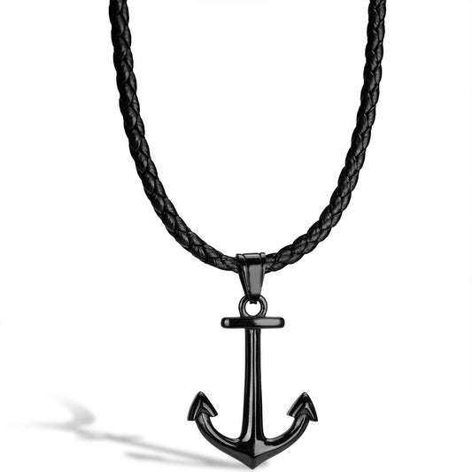 Lederhalskette "Anchor"