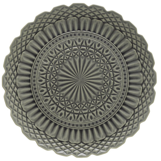 CRISTAL Round platter 39 Grey STP 391