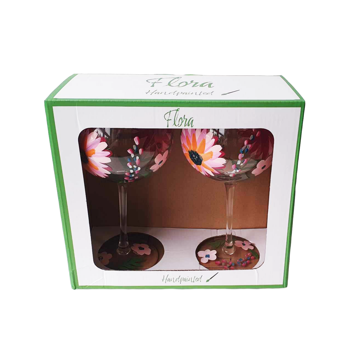 Flora Gin Glas Primavera, 650 ml, 2er-Pack, Geschenkbox