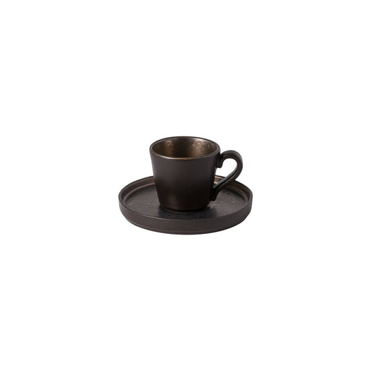 LAGOA Kaffeetasse und Untertasse 0.09L Metall LOCS 03