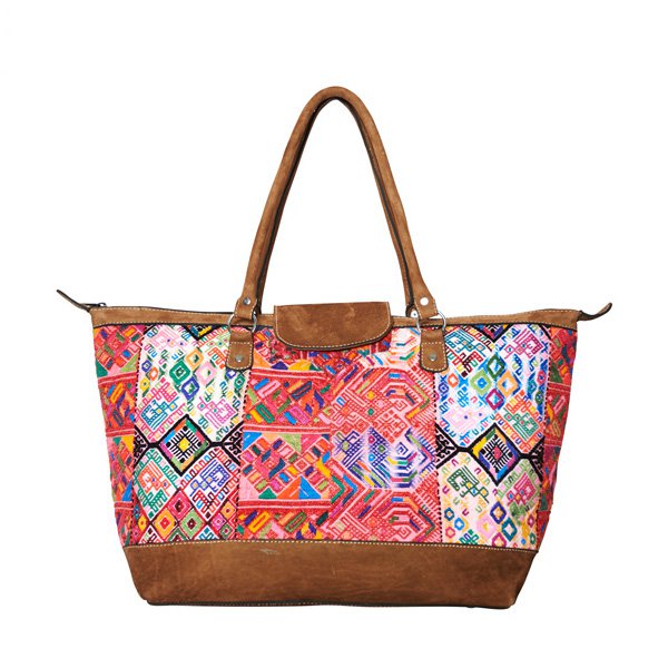 SHOPPER HUIPIL GROß | ROSA IKAT