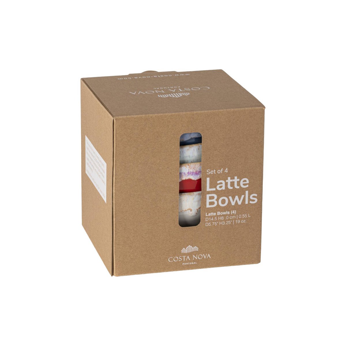 GRESPRESSO - Set 4 latte bowls multicolor - DSS 09