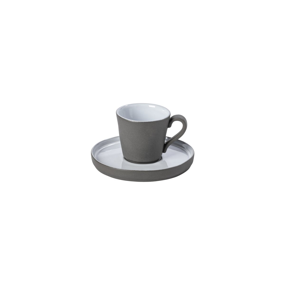 LAGOA ECO GRES - Kaffeetasse und Untertasse LOCS 03 weiß