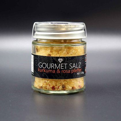 RITONKA - Gourmet Salz, Kurkuma & Rosa Pfeffer, grob, 120g im Glas