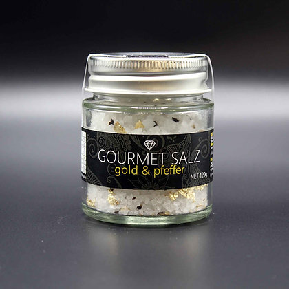 RITONKA - Gourmet Salz, Gold & Pfeffer, grob, 120g im Glas, grob, 120g im Glas