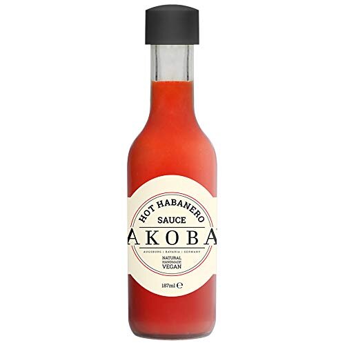 AKOBA - Hot Habanero Sauce, scharf, Naturel-Handmade-Vegan, 187ml