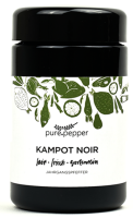 PURE PEPPER - Premium Pfeffer, Kampot Noir aus Kambodscha, 70g im Aromaglas